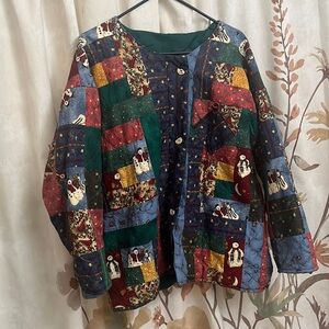 Handmade quilted Christmas jacket.